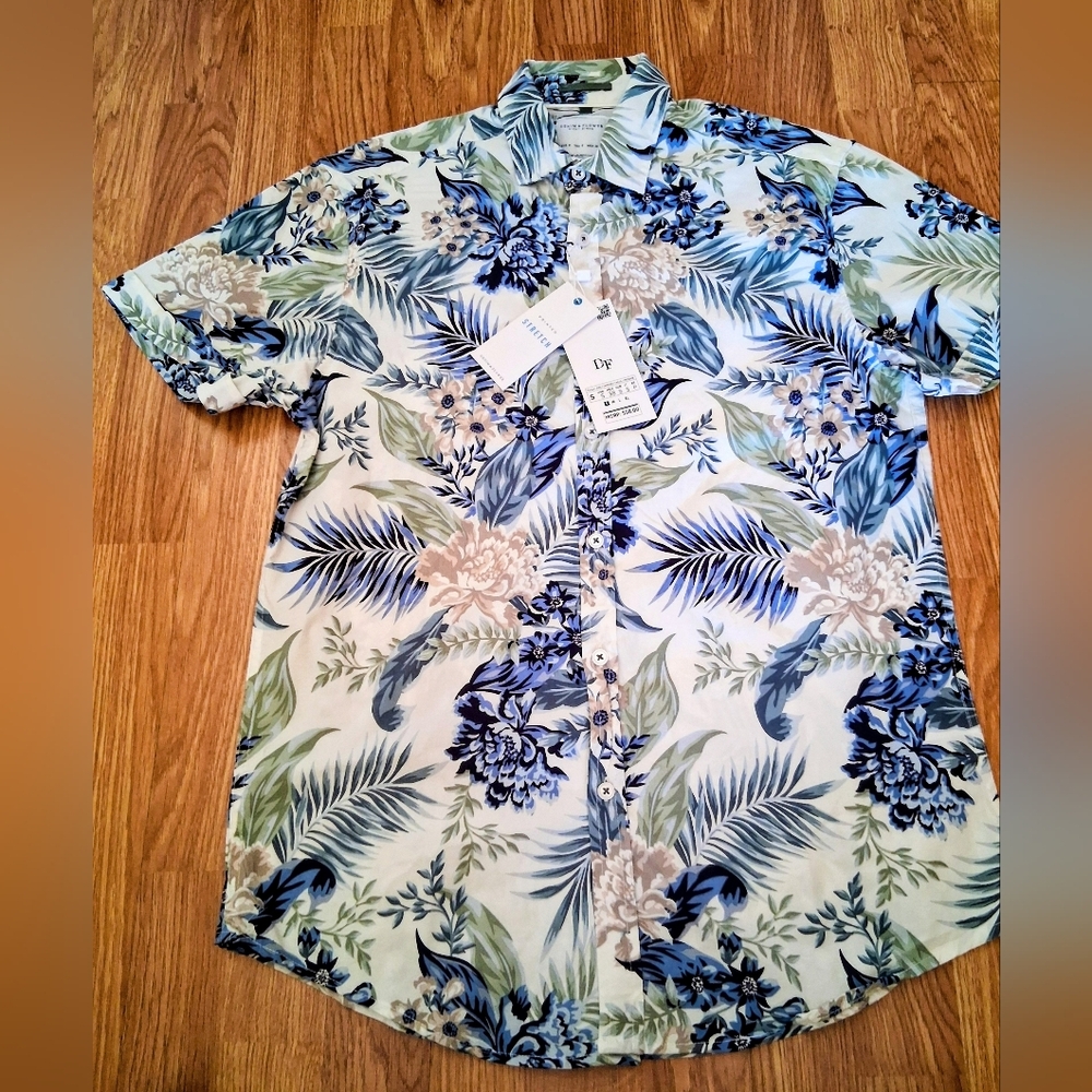 Denim & Flower, Ricky Singh NWT Mens Tropical Shirt, Sz S   MSRP $58